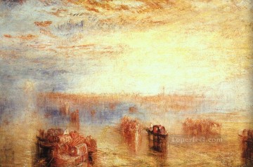Approach to 1843 Romantic landscape Joseph Mallord William Turner Venice Oil Paintings